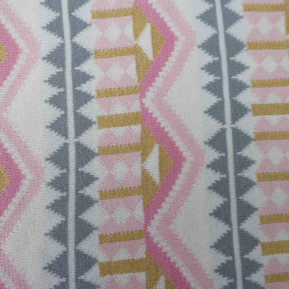Pottery Barn The Emily & Merritt Knit Baby Snugly Blanket Corner Pom Poms 30x40